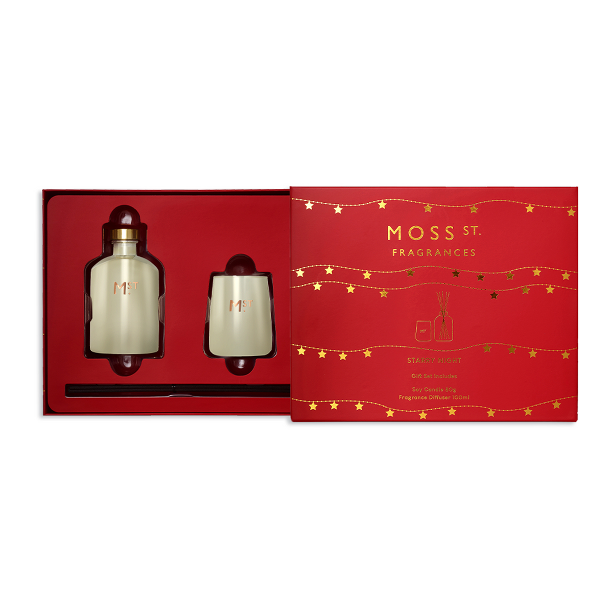 Moss St. Fragrances Starry Night | Mini Candle &amp; Diffuser Gift Set