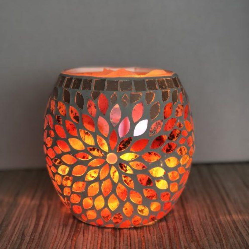 Orange Flower | Mosaic Vase Lamp | EARTH SALTZ