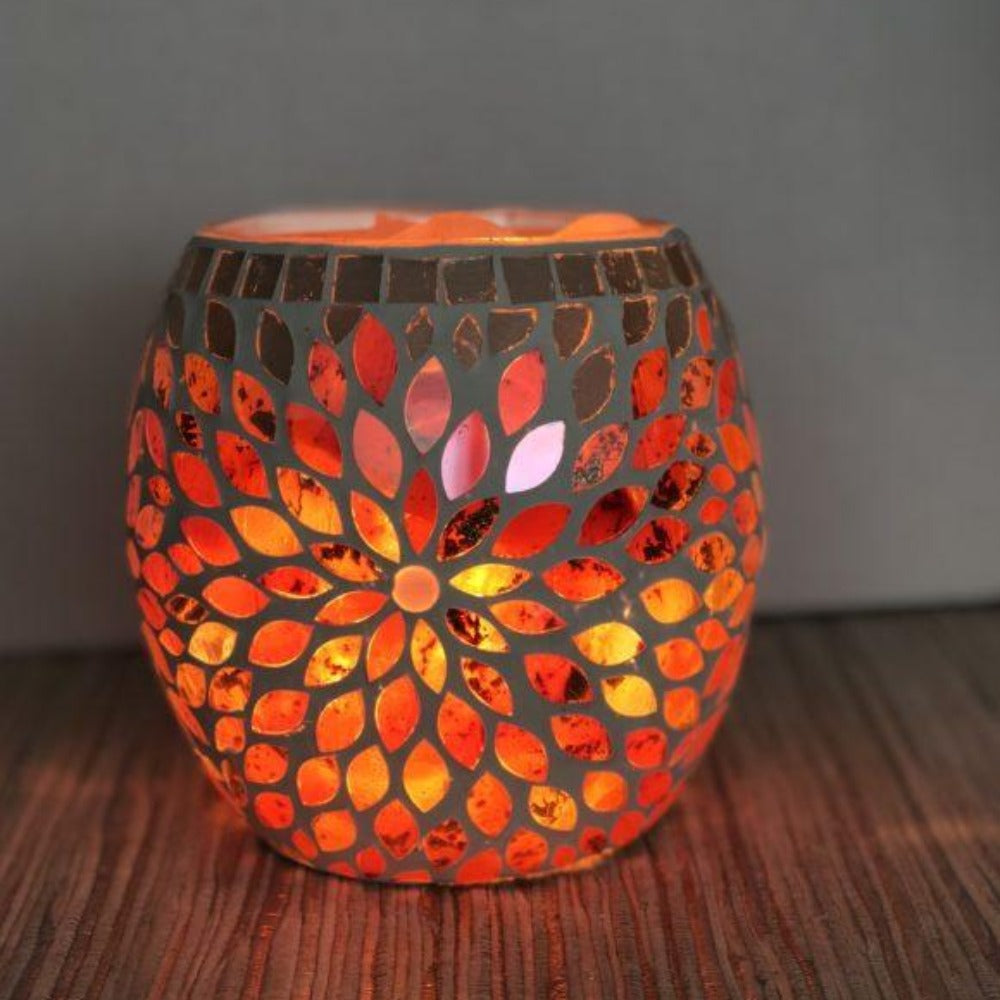 Orange Flower | Mosaic Vase Lamp | EARTH SALTZ
