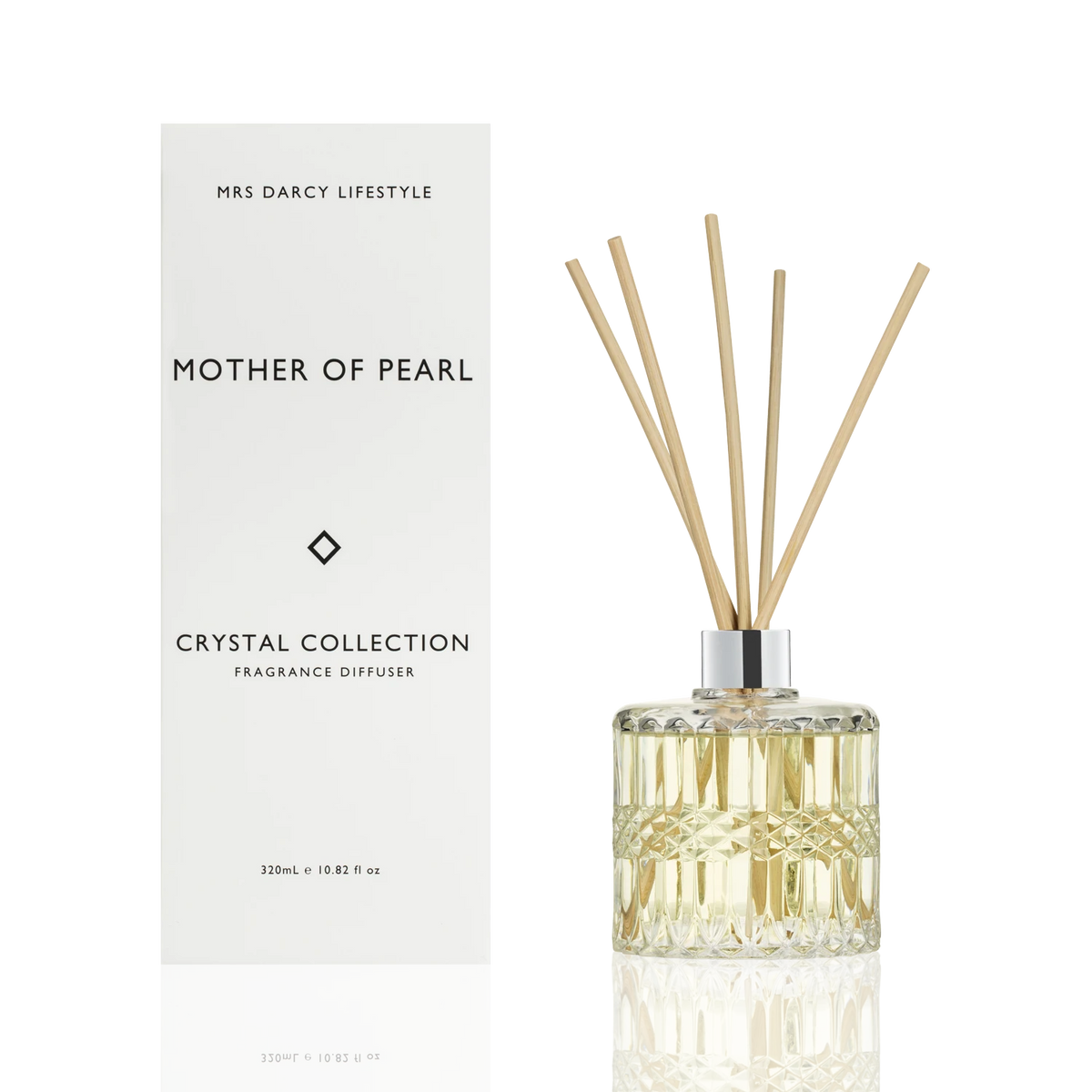 MRS DARCY Mother of Pearl Diffuser | Lemongrass &amp; Coconut | 320ml