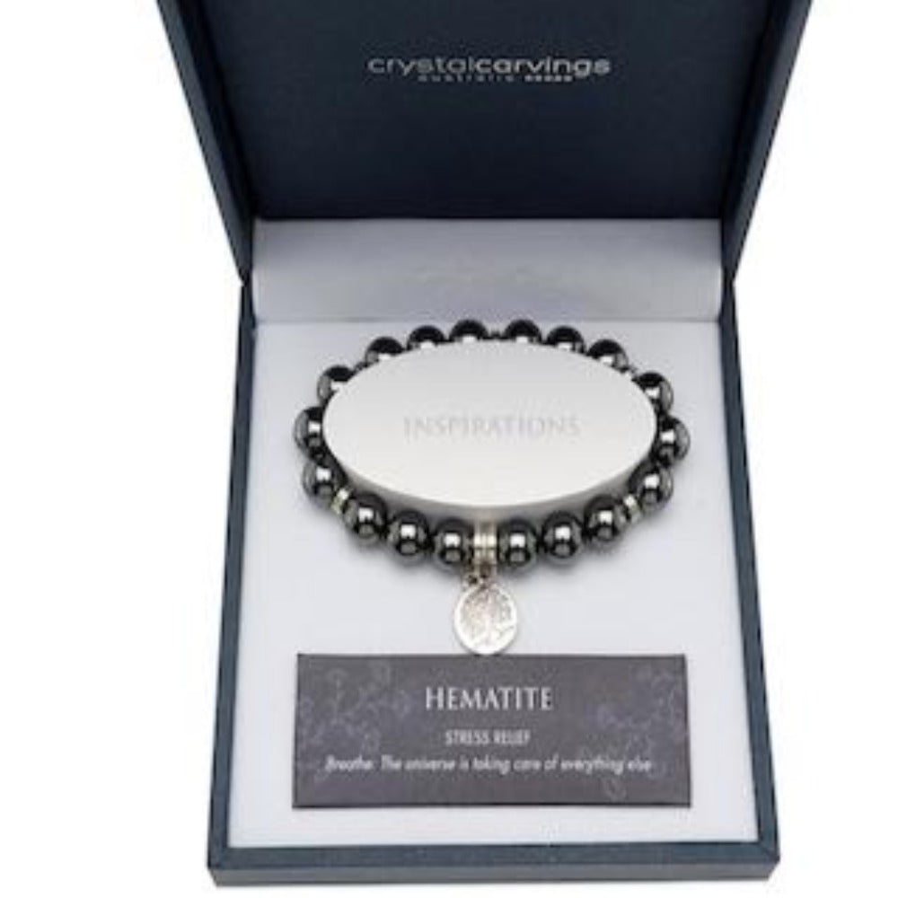 Hematite | Tree of Life Inspiration | Boxed Charm Bracelet | BRAMBLE BAY
