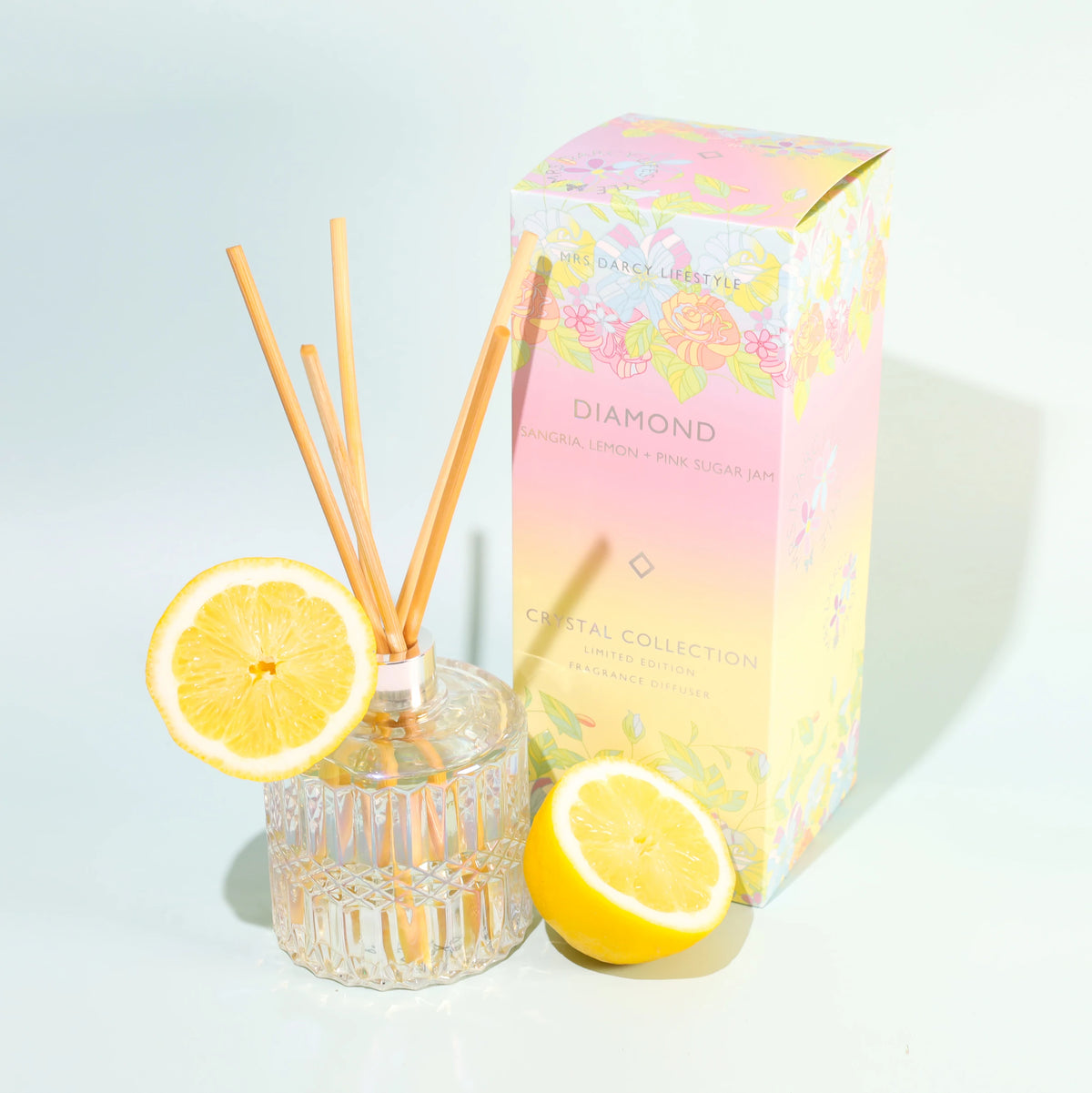 MRS DARCY Diamond Diffuser | Sangria, Lemon + Pink Sugar Jam | 320ml