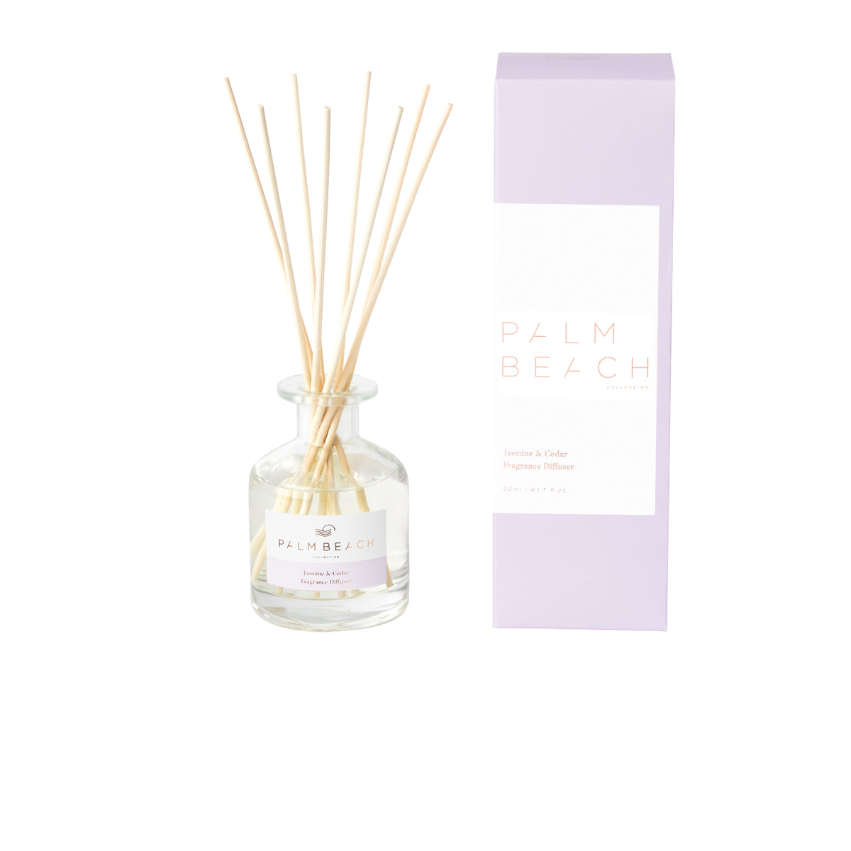 Palm Beach Collection Jasmine &amp; Cedar | Mini Fragrance Diffuser 50ml