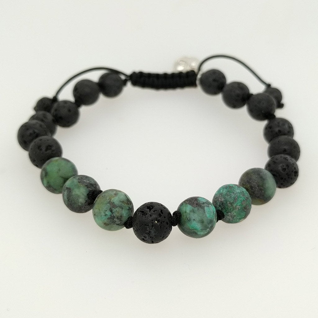 Renewal | African Turquoise and Lava Stone | Bracelet Aroma Set | BRAMBLE BAY
