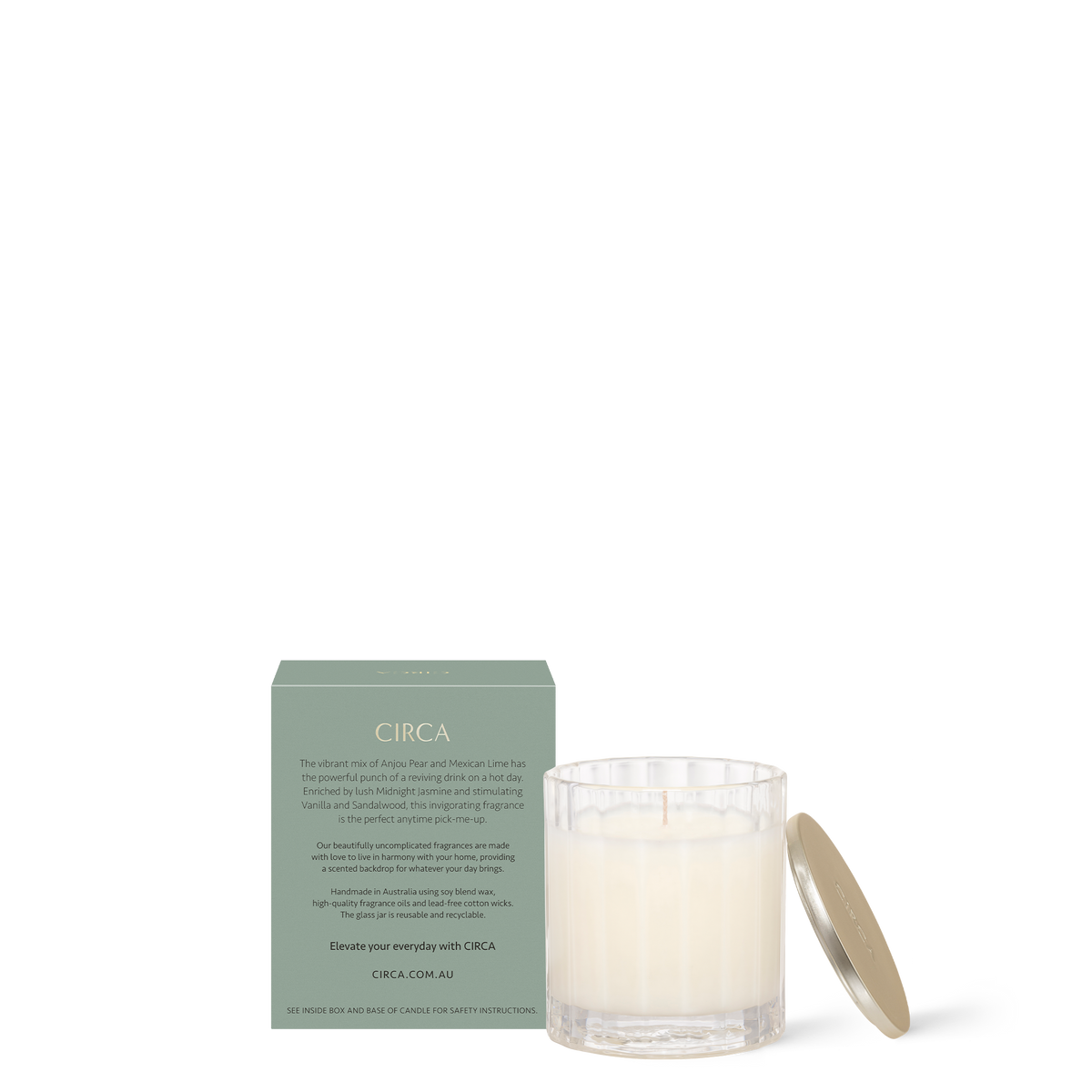 CIRCA Pear &amp; Lime | Soy Candle 60g
