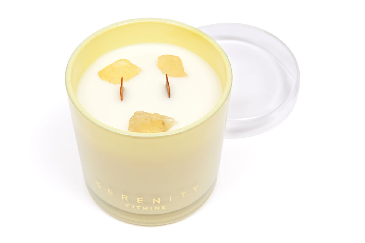 Crystal Energise &amp; Citrine Candle | SERENITY