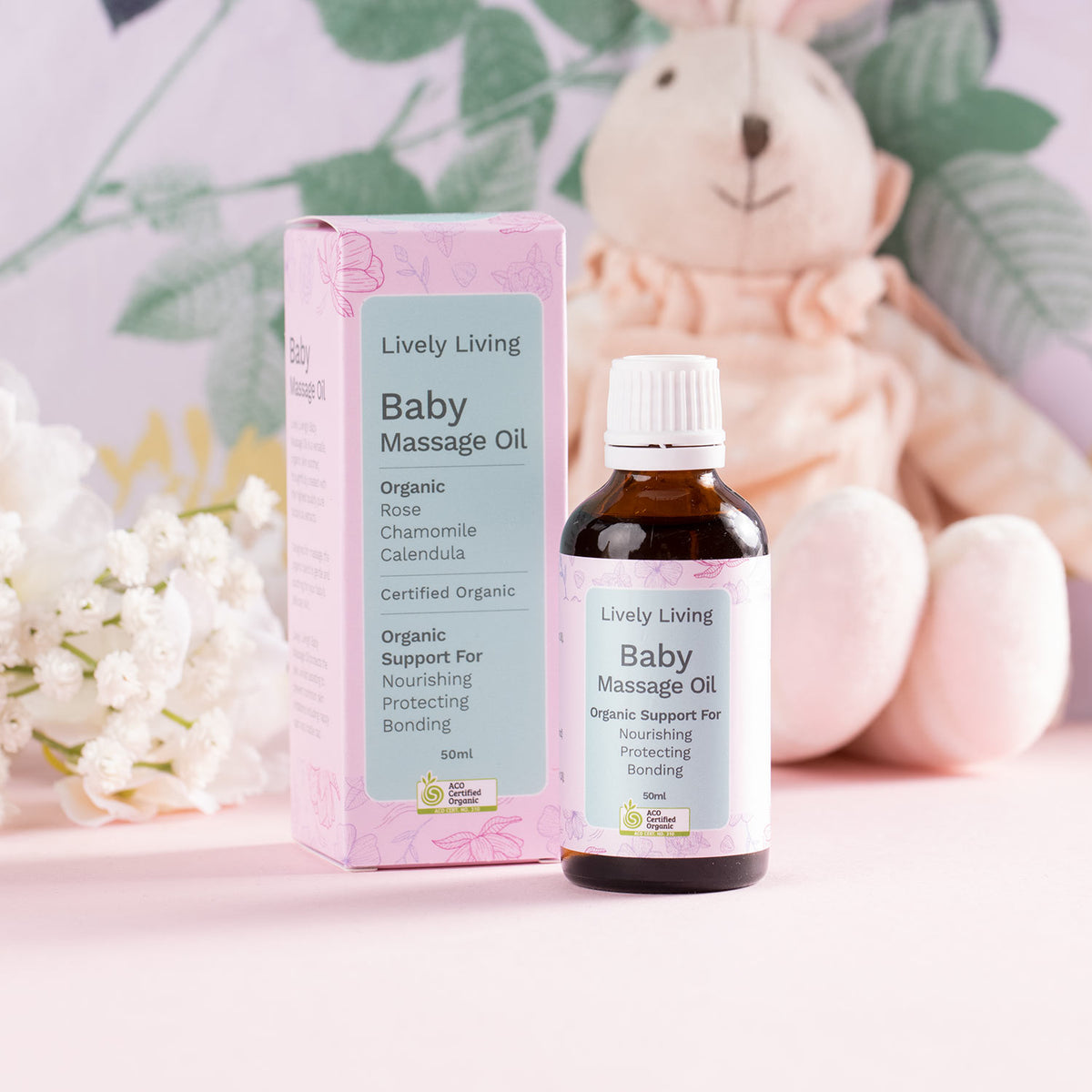 Baby Massage Oil | Organic 50ml | LIVELY LIVING